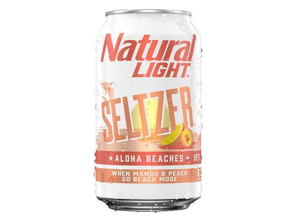 Order Natural Light Seltzer Aloha Beaches - 24x 12oz Cans food online from Kirby Food & Liquor store, Champaign on bringmethat.com