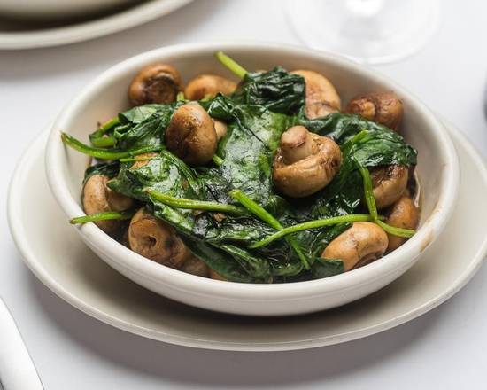 Order Sauteed Spinach & Button Mushrooms food online from Morton The Steakhouse store, Bethesda on bringmethat.com