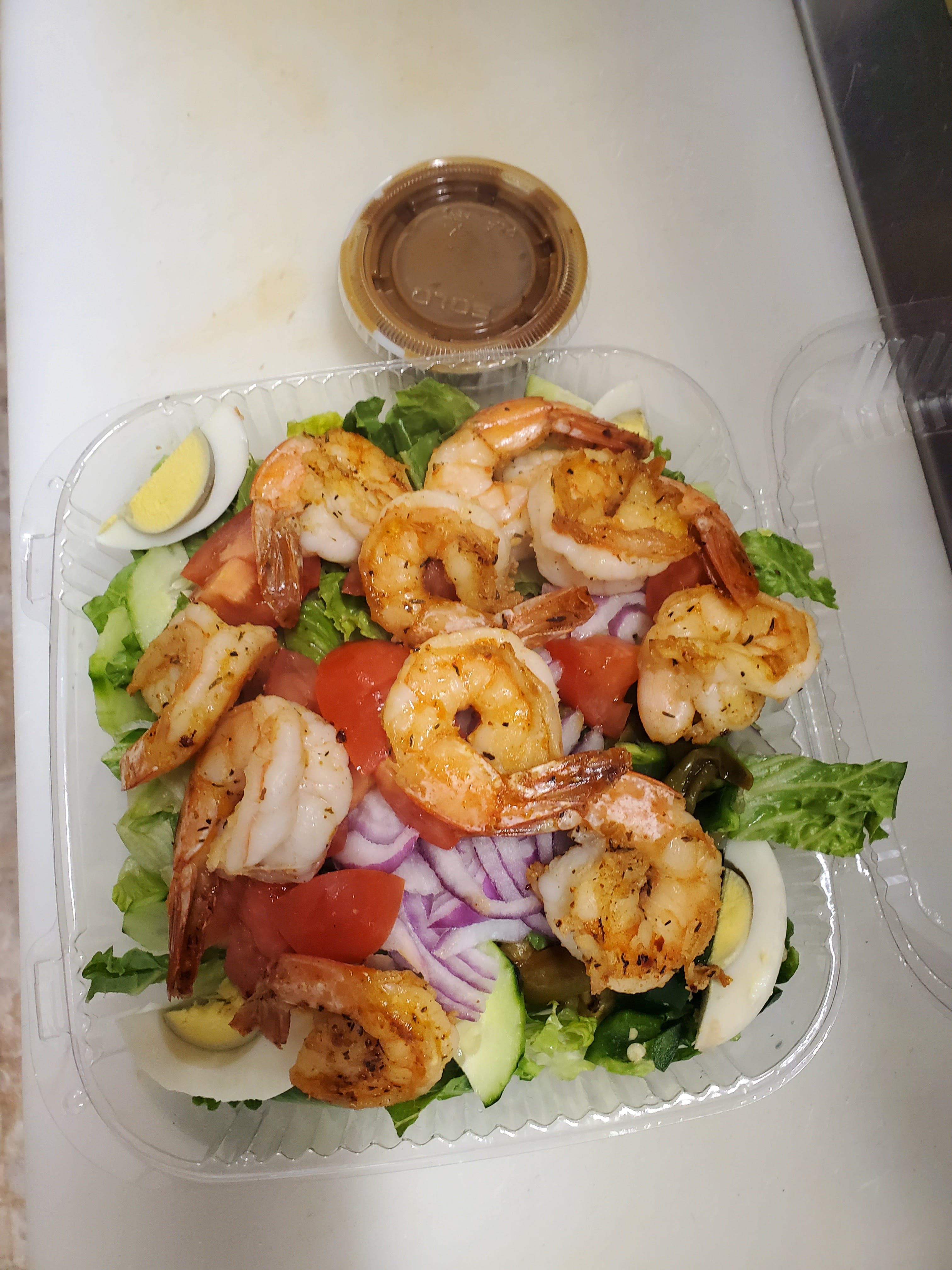 Order Grilled Shrimp Salad - Salad food online from Philly Pizza Llc store, Newark on bringmethat.com