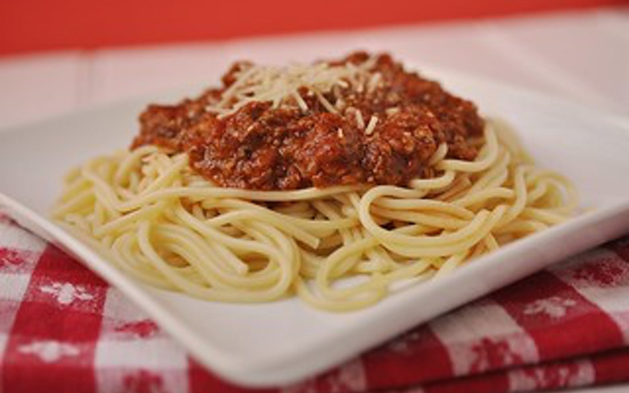 Order Spaghetti with Meat Sauce - Pasta food online from Pino's Pizzeria store, Easton on bringmethat.com