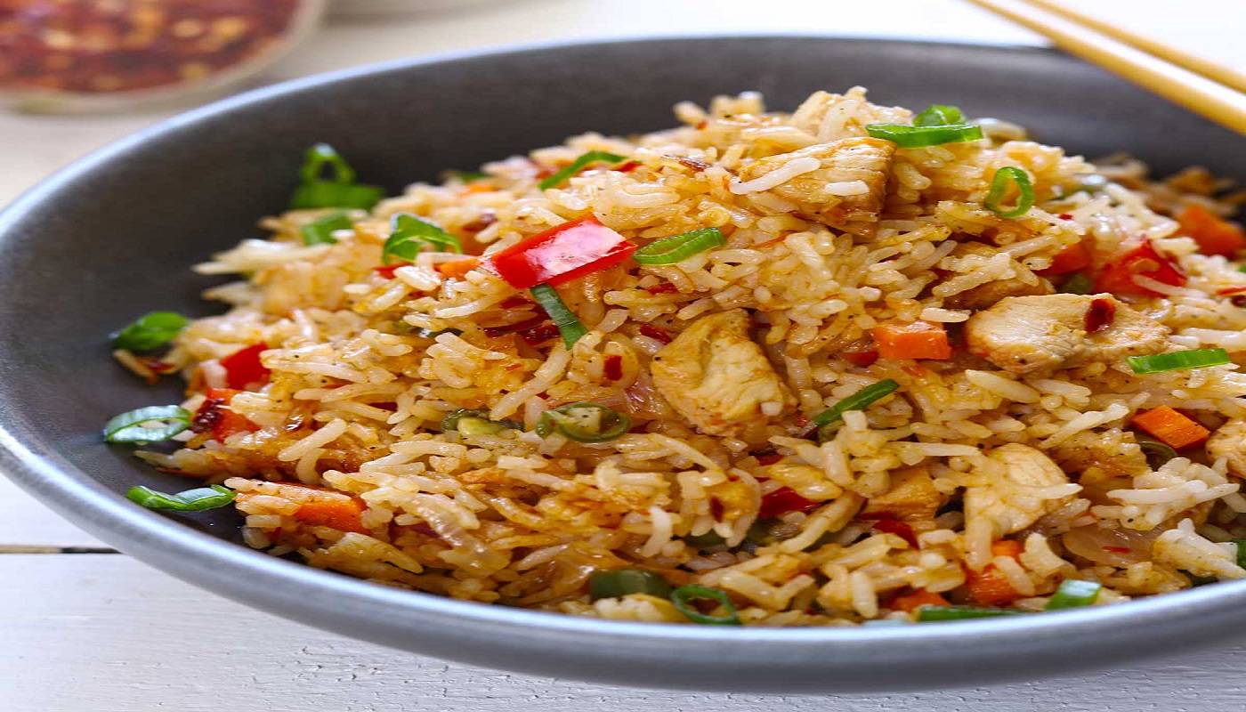 Order Chicken Fried Rice food online from Aroma Indian Cuisine store, Ann Arbor on bringmethat.com
