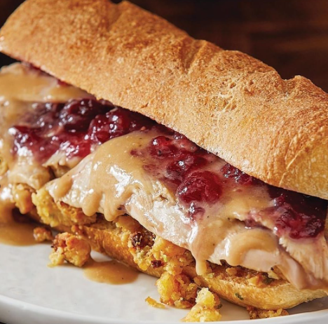 Order Turkey Dinner Sandwich with Gravy food online from Day Caffe store, Everett on bringmethat.com