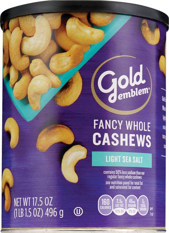 Order Gold Emblem Lightly Fancy Whole Cashews, Sea Salt food online from Cvs store, WEST COVINA on bringmethat.com