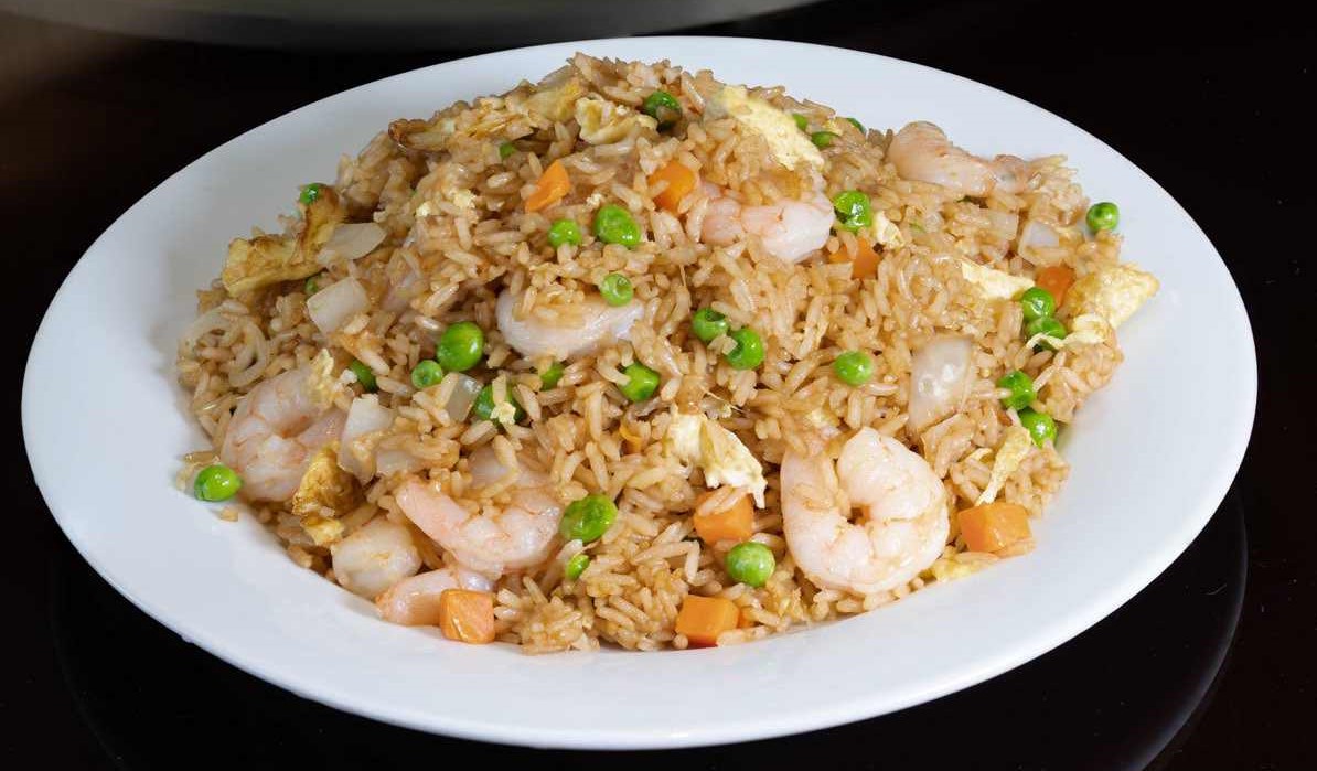 Order 15. Shrimp Fried Rice 虾仁炒饭 food online from China town Restaurant store, Anchorage on bringmethat.com