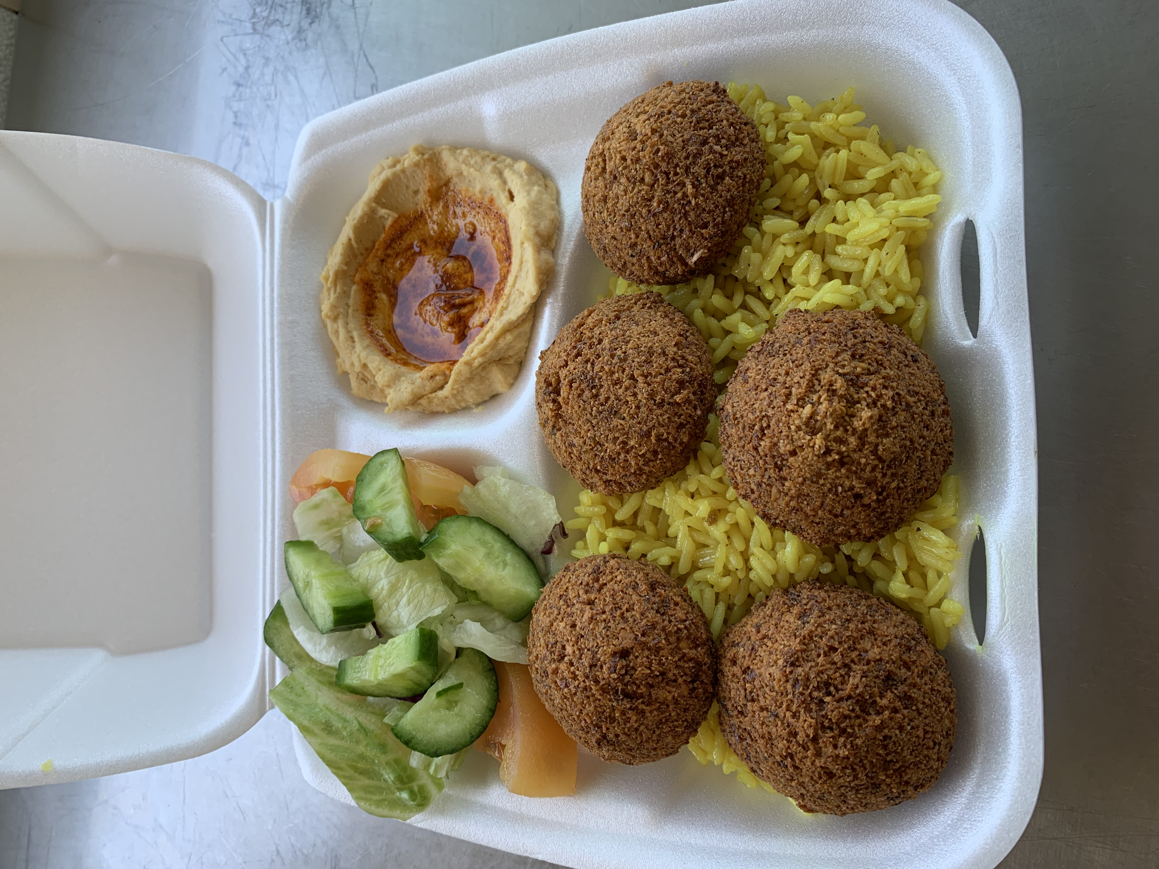 Order Falafel plate food online from La Pizza And Mediterranean Kitchen store, East Los Angeles on bringmethat.com