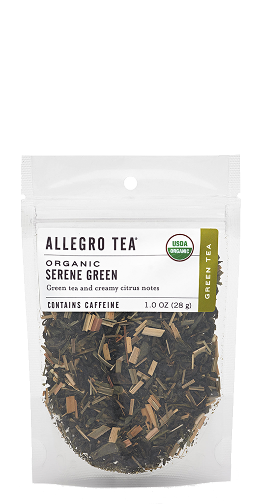 Order Organic Serene Green(1 oz.) Tea food online from Allegro Coffee Company store, Greensboro on bringmethat.com