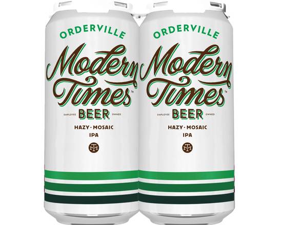 Order MODERN TIMES ORDERVILLE 4 pk - 16 oz Cans food online from Pit Stop Liquor Mart store, El Monte on bringmethat.com