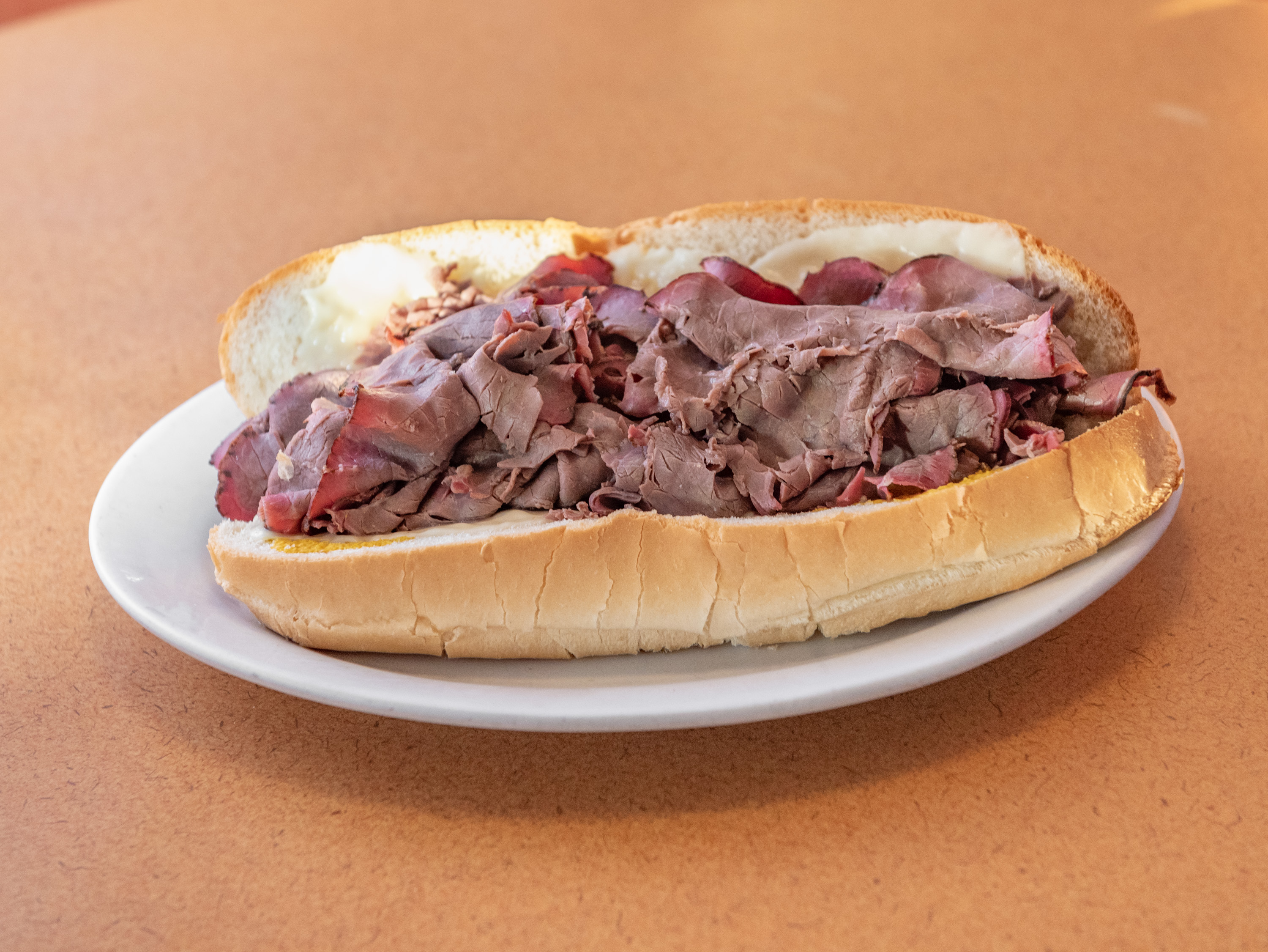 Order 6. Roast beef Sandwich food online from Vittoria Pizza store, Alhambra on bringmethat.com
