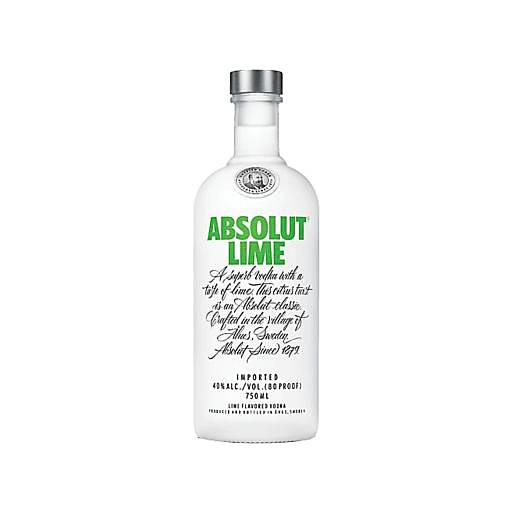 Order Absolut Lime Vodka 750ml (750 ML) 115830 food online from Bevmo! store, Escondido on bringmethat.com