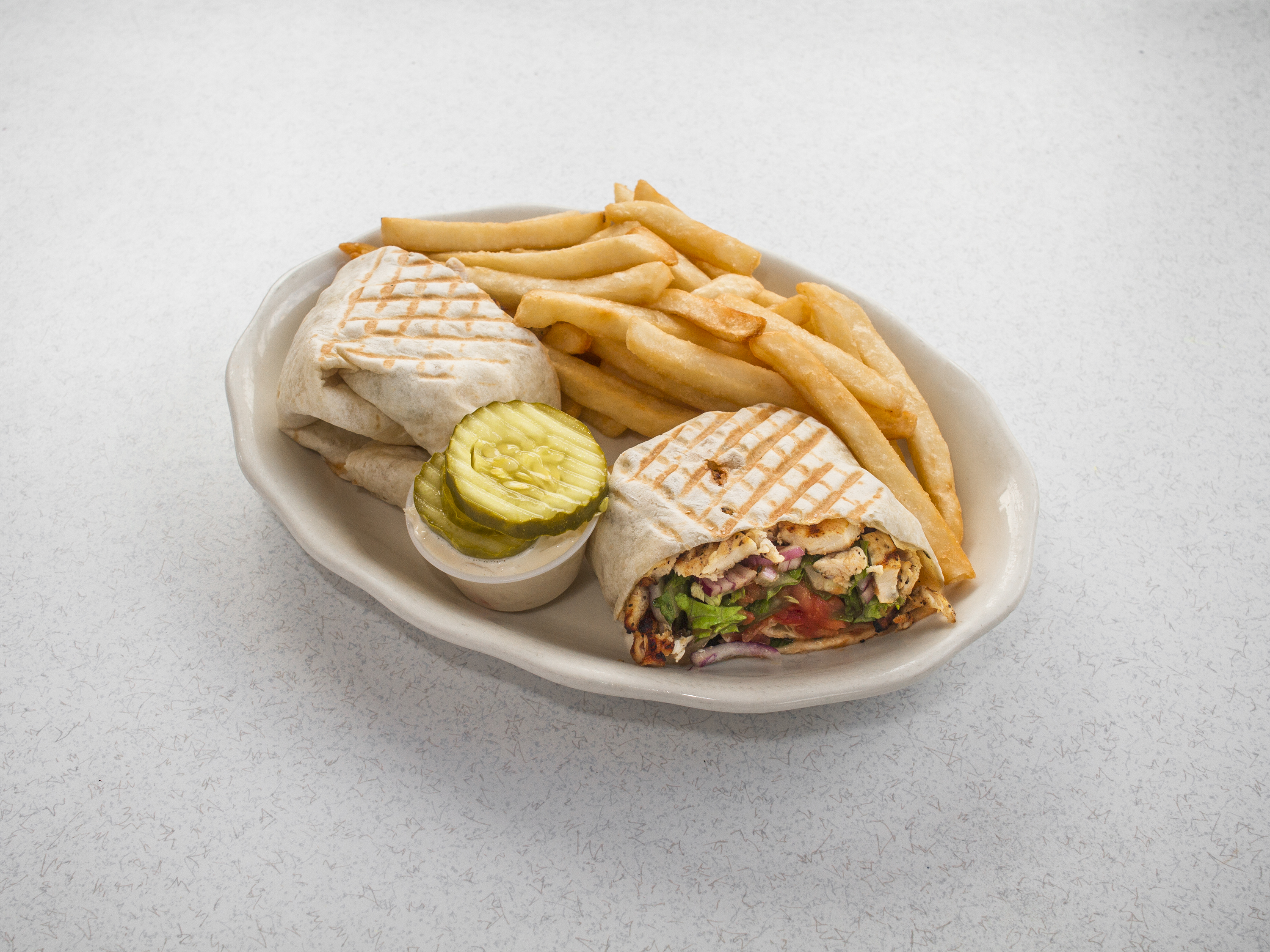 Order Grilled Chicken Wrap food online from Four Star Diner store, Union City on bringmethat.com