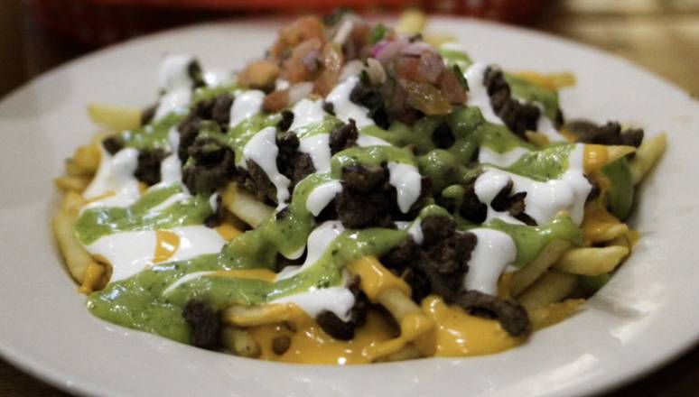 Order Carne Asada Fries food online from Angelou Mexican Grill store, San Jose on bringmethat.com
