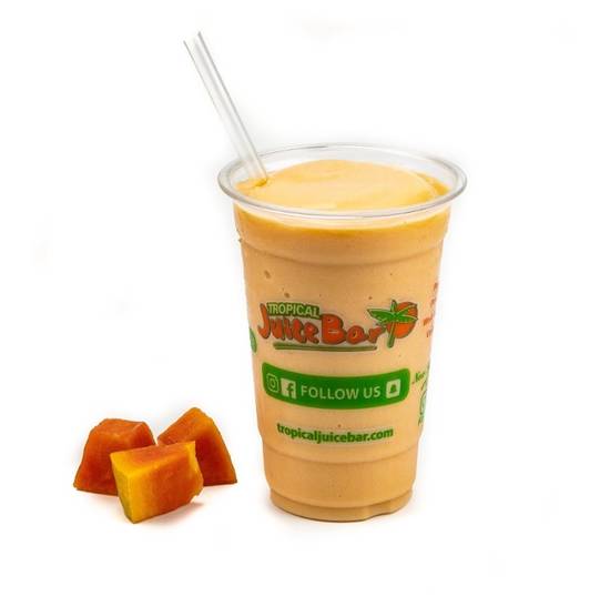 Order Papaya Smoothie food online from Tropical Juice Bar store, Passaic on bringmethat.com