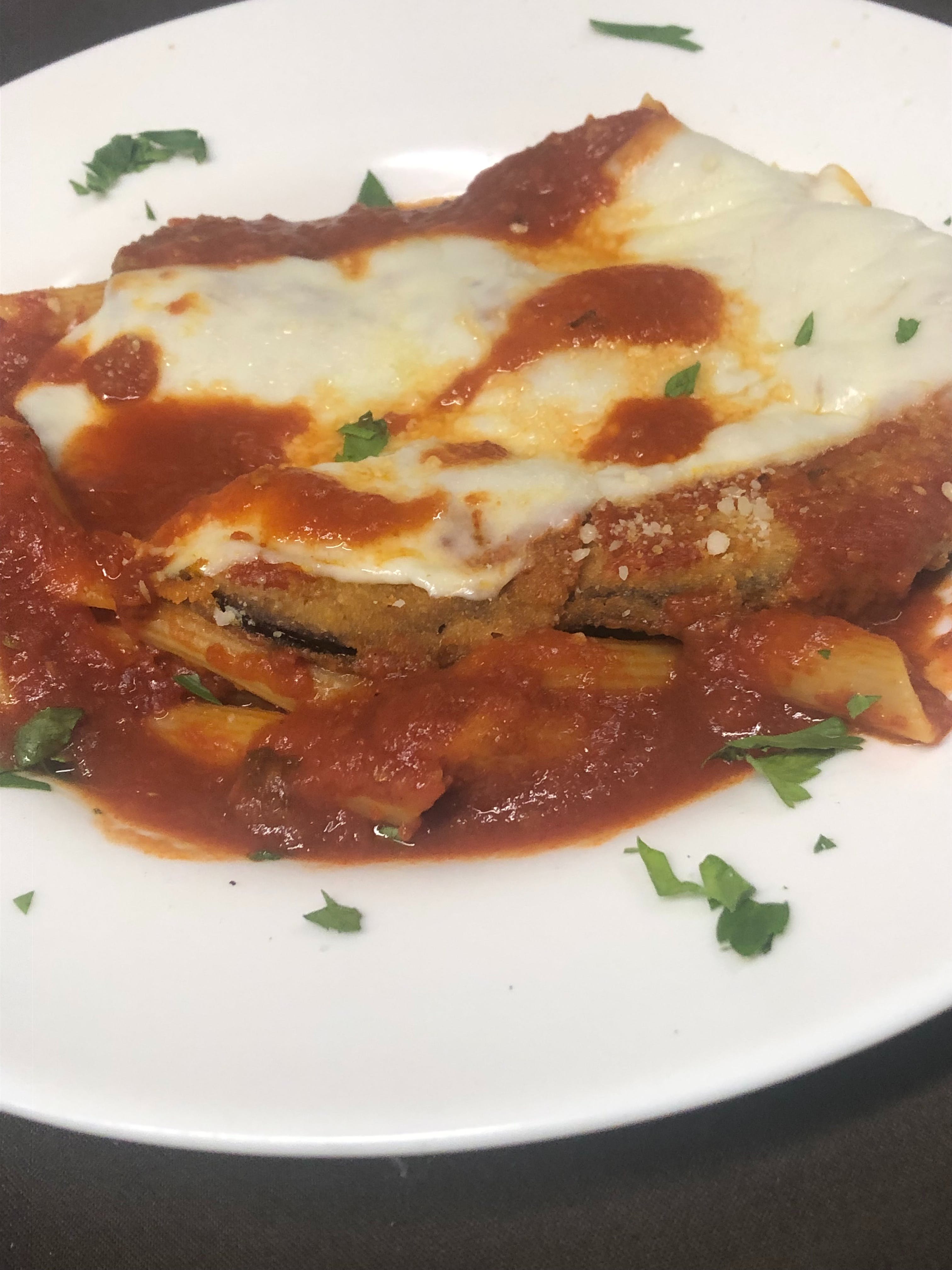 Order Eggplant Parmigiano food online from i2i Indian Italian Fusion store, Boonton on bringmethat.com