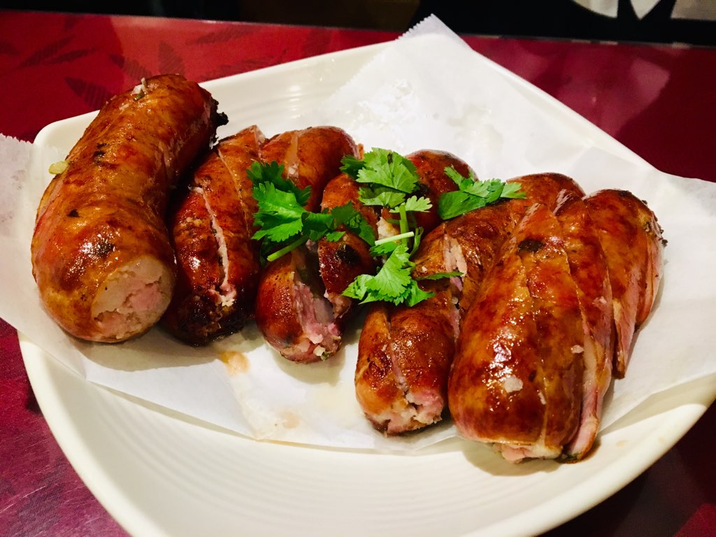 Order A06. Lao Sausage (2pcs) food online from Pho Vieng store, Fort Worth on bringmethat.com