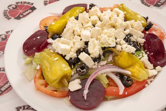 Order Greek Salad food online from Papas Pizza & Bbq store, Warren on bringmethat.com