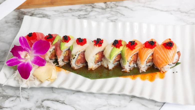 Order Rainbow Roll food online from Sushi 101 store, Goose Creek on bringmethat.com
