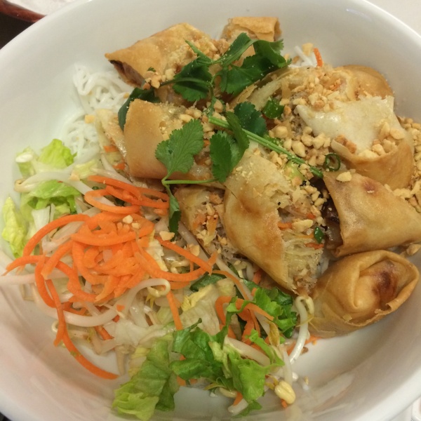 Order Crunchy Egg Rolls with Vermicelli Bowl food online from Thai Tea Asian Fusion Cafe  store, Irving on bringmethat.com