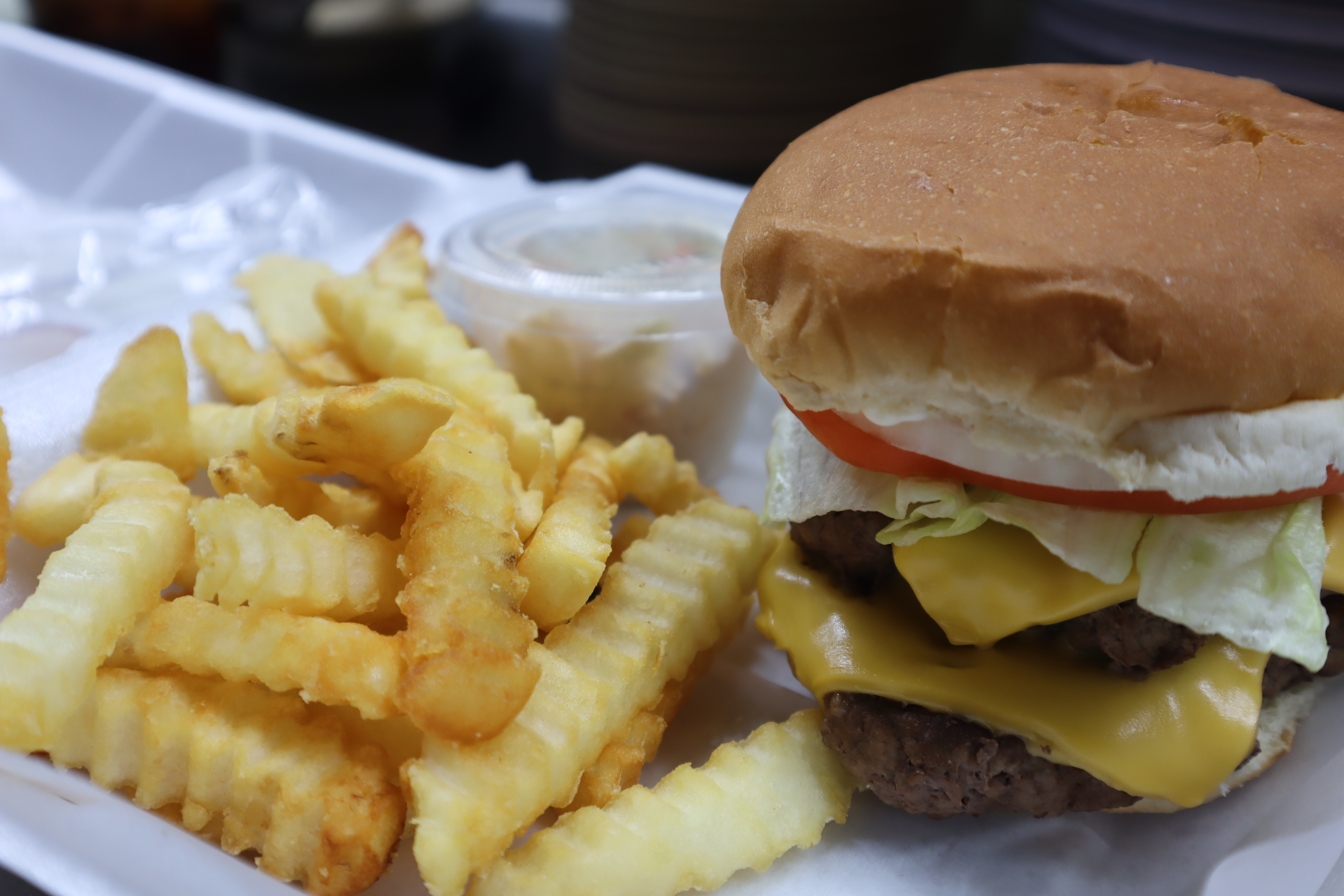 Order Double Cheeseburger with Drink Platter food online from Angilo's Pizza store, Louisville on bringmethat.com