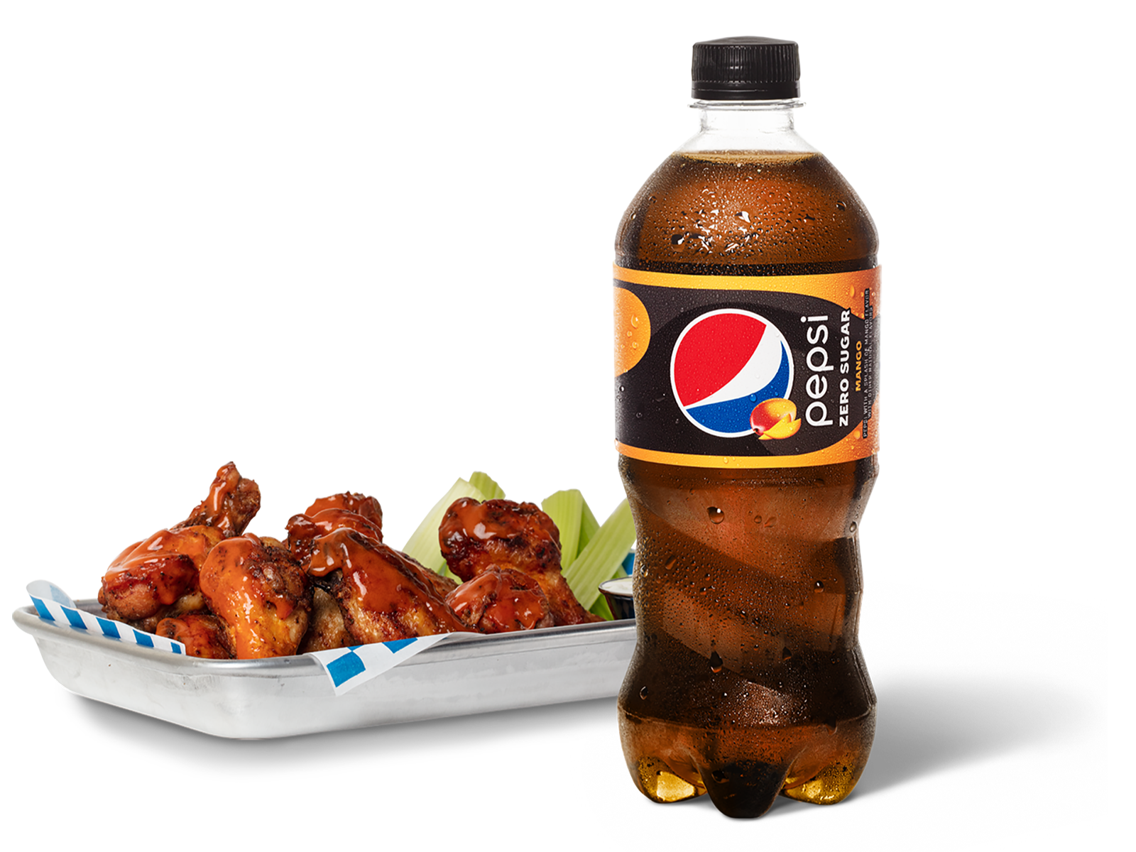 Order Traditional Wings Basket & Pepsi Zero Mango food online from Pep Place store, Yuma on bringmethat.com