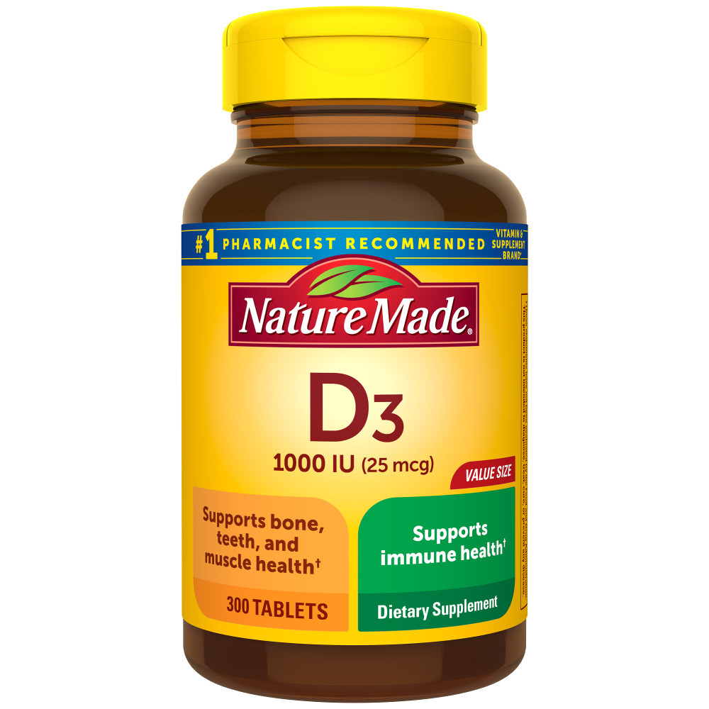 Order Nature Made Vitamin D3 Tablets, 1000 IU - 300 ct food online from Rite Aid store, CORNING on bringmethat.com