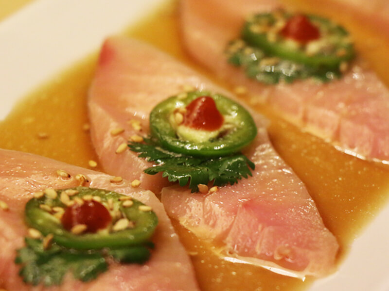 Order Truffle Salmon Carpaccio  food online from Akafuji store, La Habra on bringmethat.com