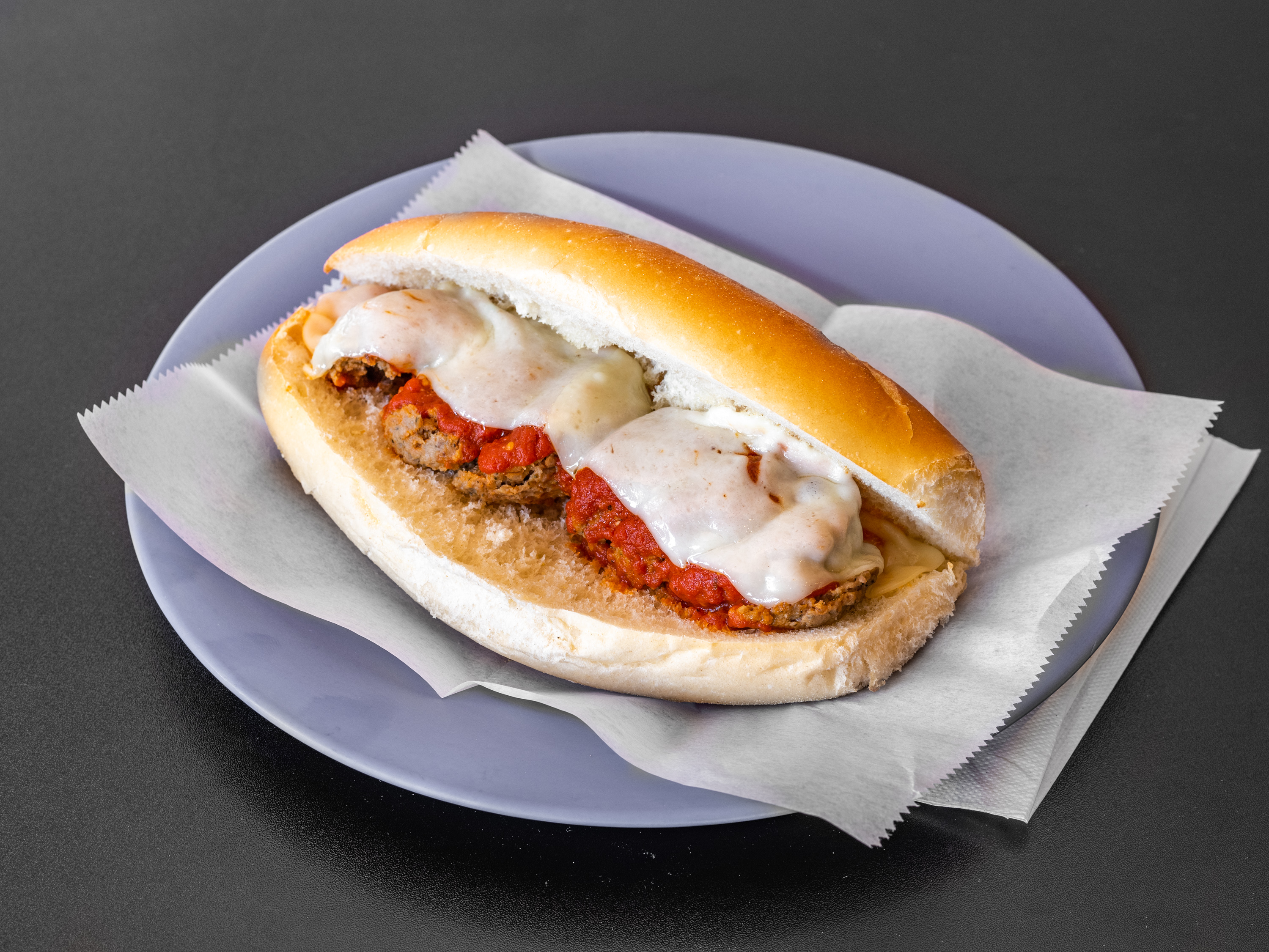 Order Meatball Parmigiana Sub food online from Scala Pizzeria store, Long Branch on bringmethat.com