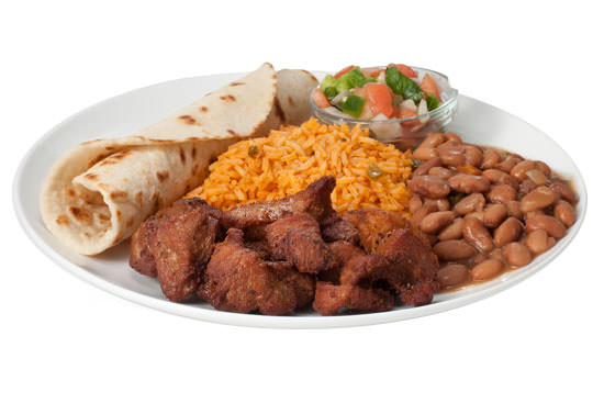 Order Carnitas Lunch Plate food online from Laredo Taco Company store, Midland on bringmethat.com