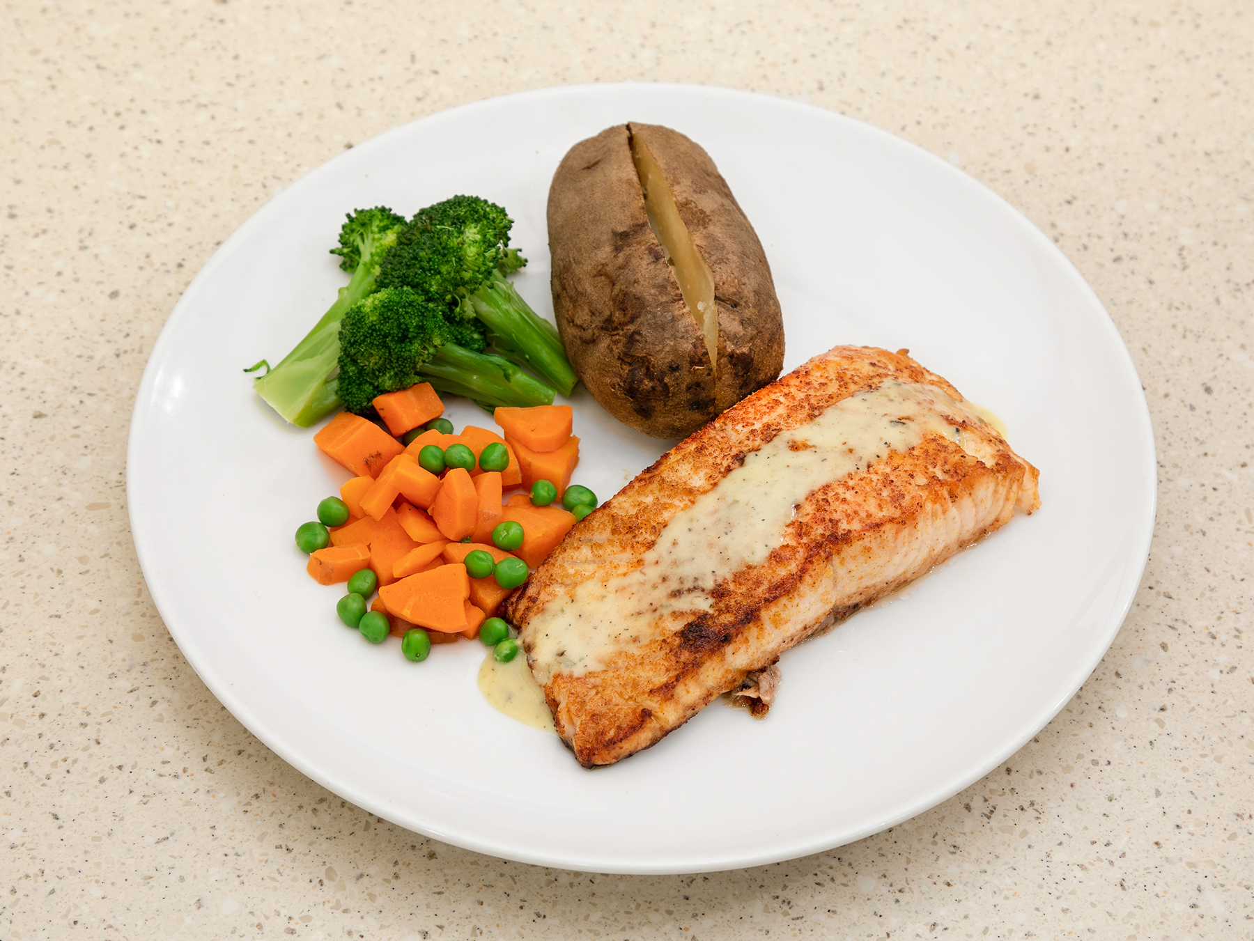 Order Broiled Fresh Salmon food online from 3 Guys Restaurant store, New York on bringmethat.com