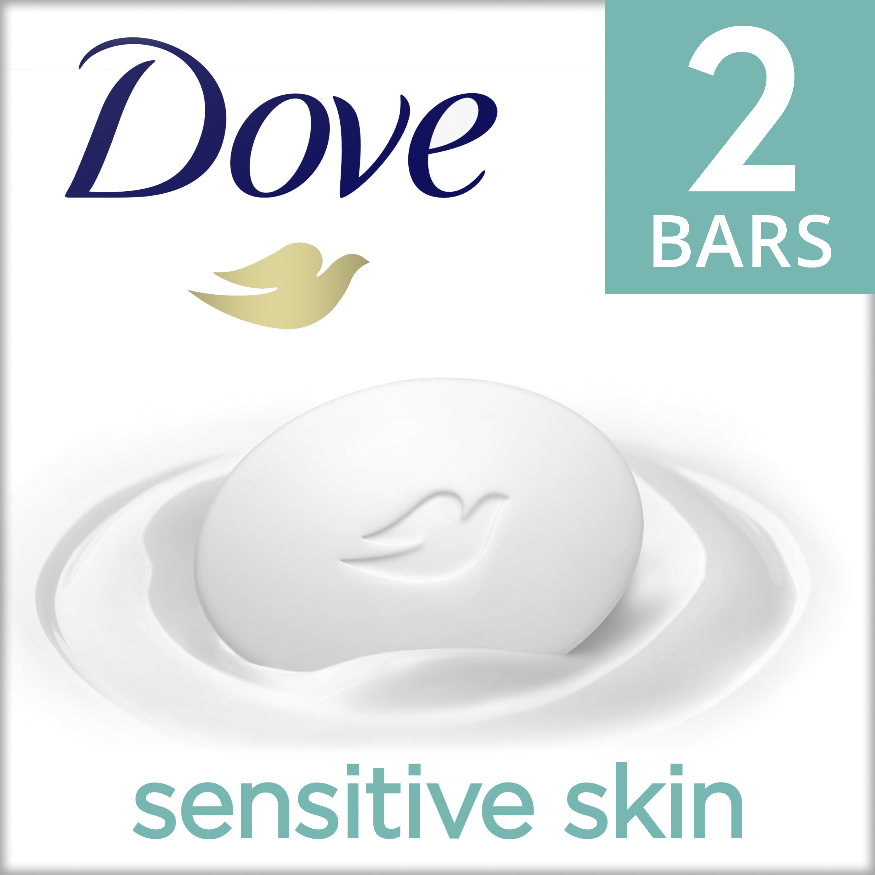 Order Dove Beauty Bar for Softer Skin Sensitive, 3.75 oz - 2 ct food online from Rite Aid store, MILLER PLACE on bringmethat.com
