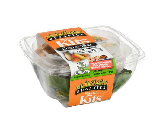 Order Olivia's Organics · Creamy Miso Salad Kits (4.8 oz) food online from ACME Markets store, Norristown on bringmethat.com