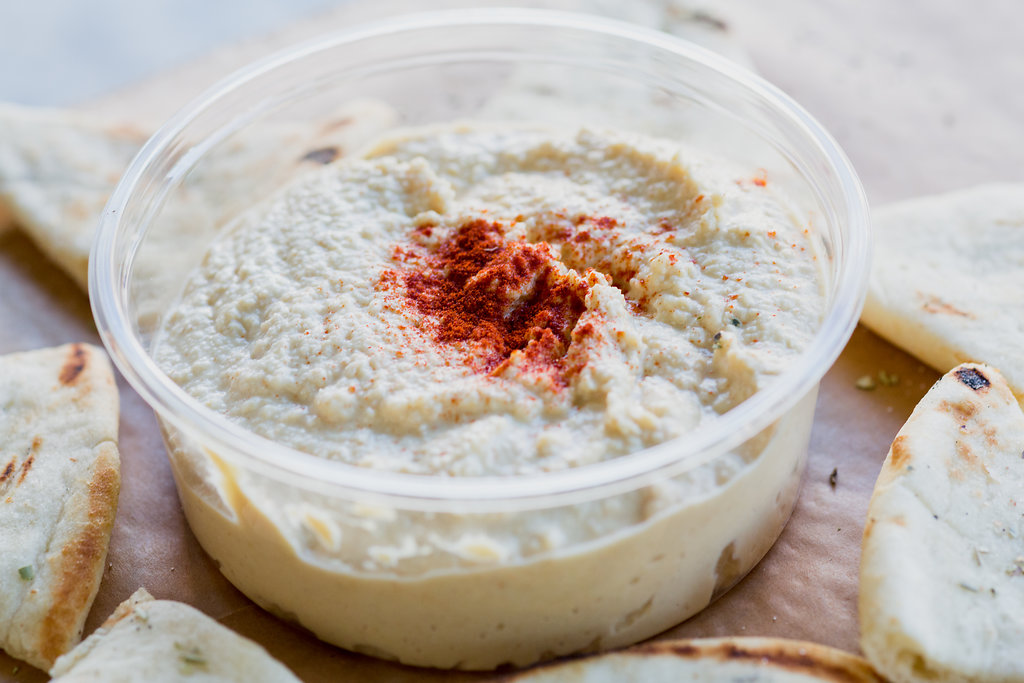 Order Hummus (Roasted Garlic Chickpea Spread) food online from Souvlaki Authentic Greek store, Baltimore on bringmethat.com
