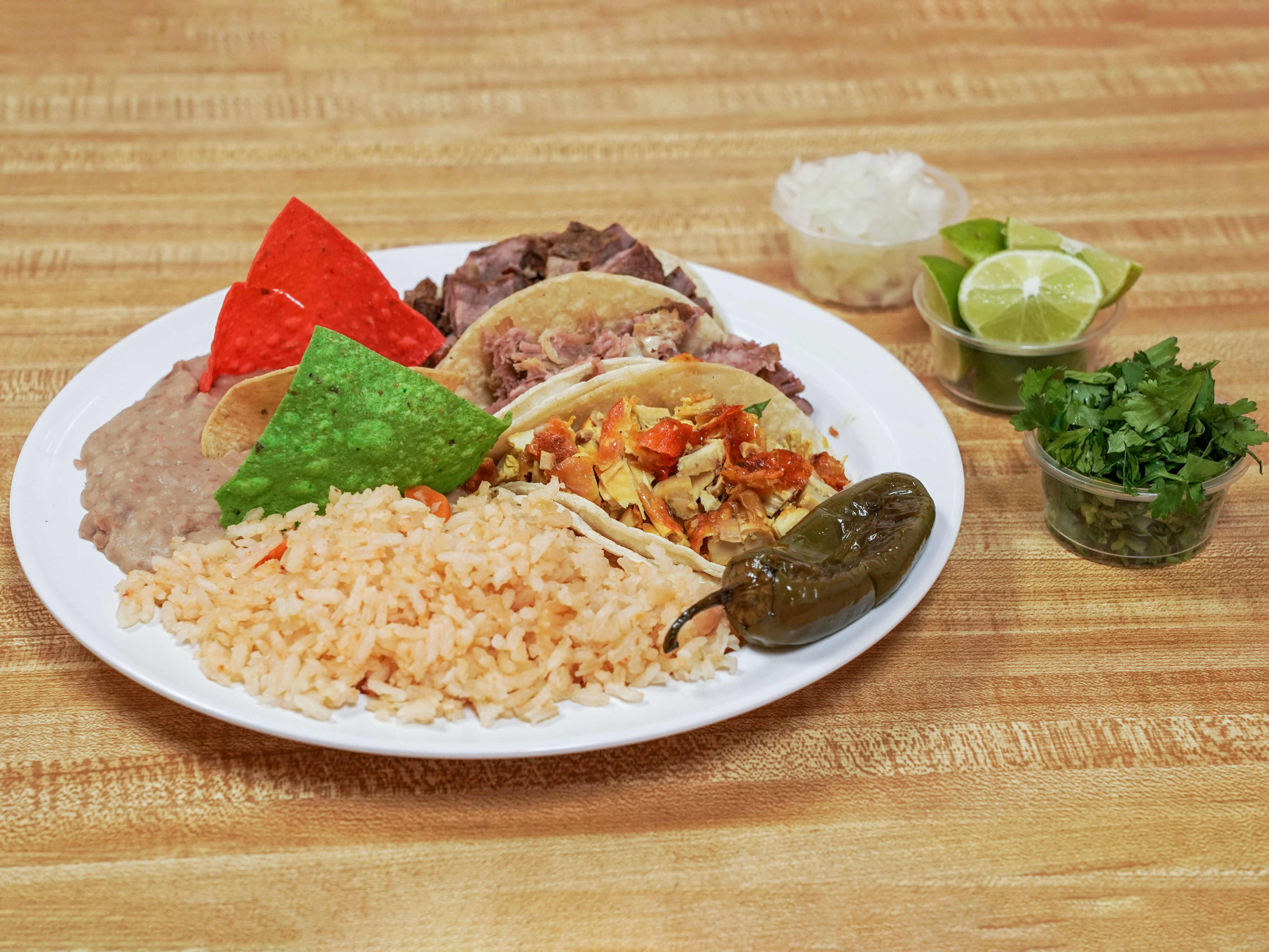 Order 2 Taco Combo food online from Don Jacinto Pollo Grill store, Santa Ana on bringmethat.com