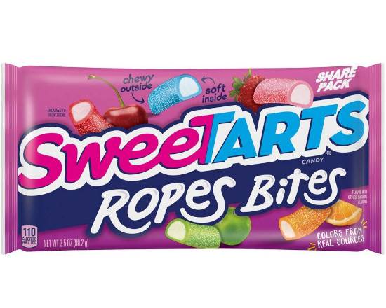 Order Sweetarts Ropes Bites 3.5 oz  food online from Pit Stop Liquor Mart store, El Monte on bringmethat.com