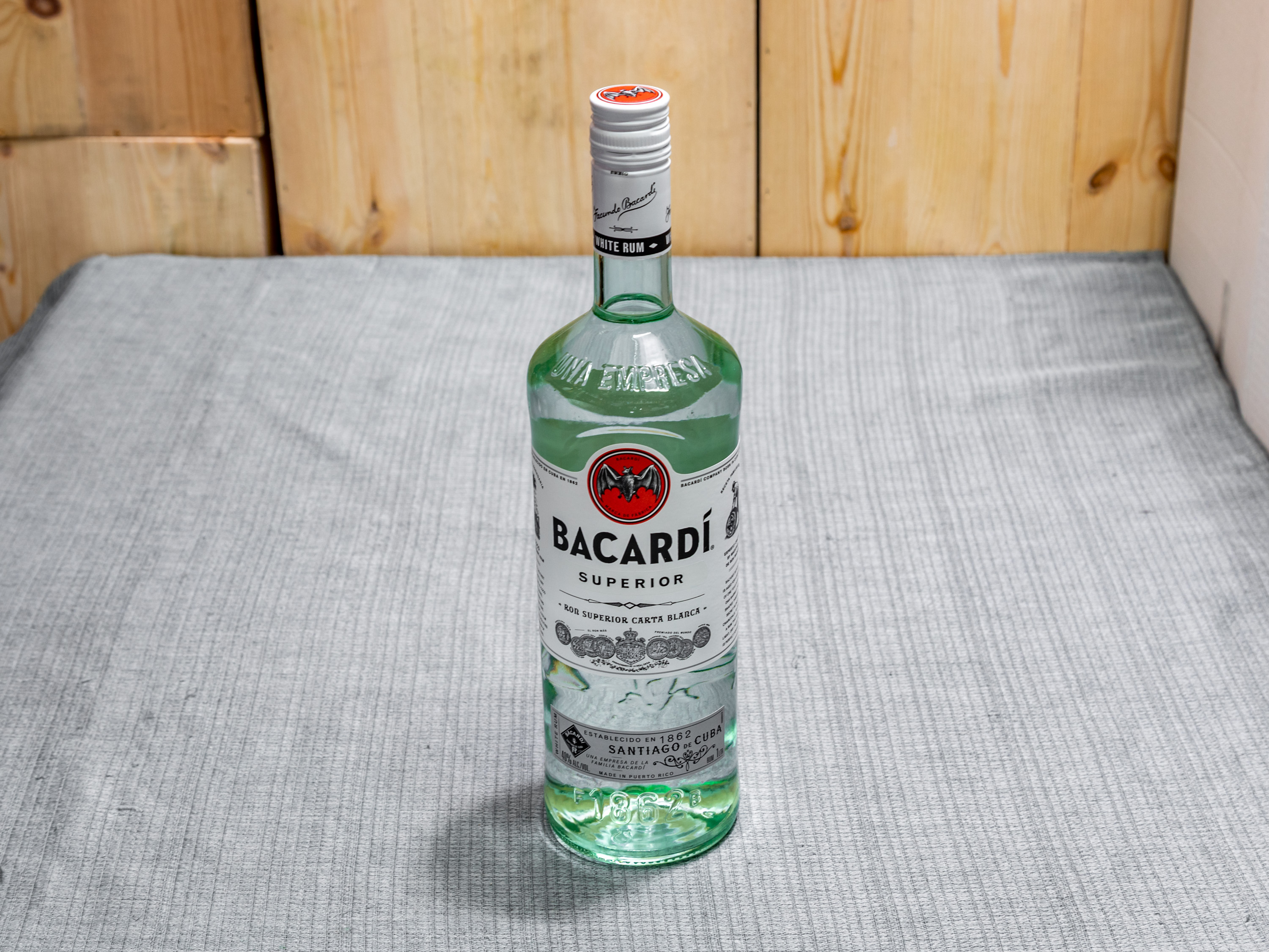 Order Bacardí Silver 1 Liter food online from West Islip Wines & Liquors store, West Islip on bringmethat.com