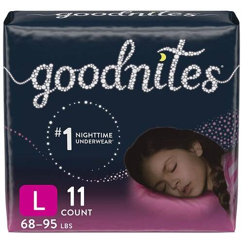 Order GoodNites Girls' Nighttime Bedwetting Underwear L - 11.0 ea food online from Walgreens store, Heath on bringmethat.com