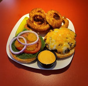 Order Stuffed Cajun Burger food online from Chill N Grill Xpress store, Summerville on bringmethat.com