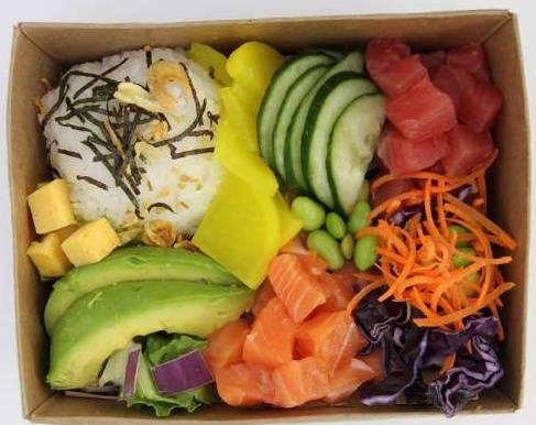 Order Poke Bowl with 3 Proteins food online from Tai Chi Bubble Tea store, Athens (Clarke County) on bringmethat.com