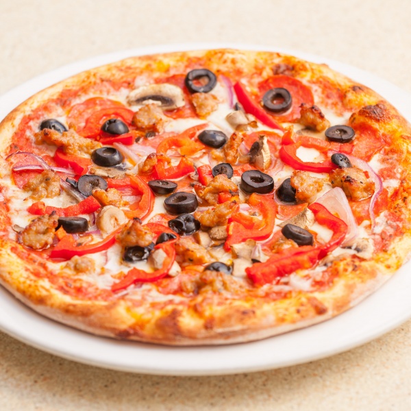 Order The Works Pizza  food online from That Pizza Place store, Los Angeles on bringmethat.com
