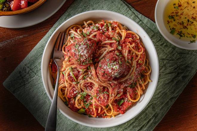 Order Spaghetti & Meatballs food online from Bertuccis Restaurant store, Wilmington on bringmethat.com