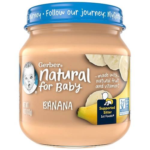 Order Gerber 1st Foods Natural Baby Food Banana - 4.0 oz food online from Walgreens store, Hometown on bringmethat.com