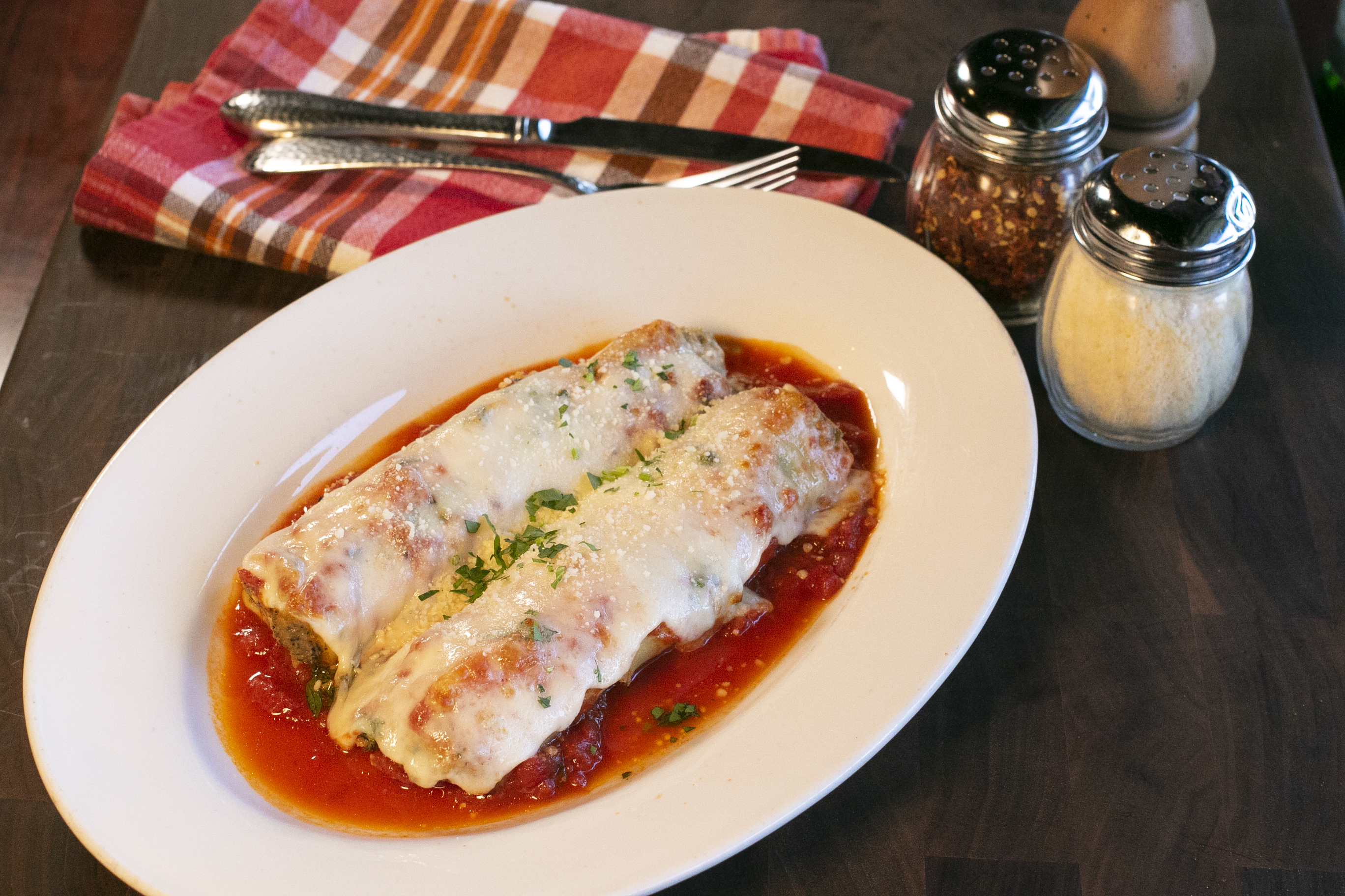 Order Chicken Manicotti food online from Russo's New York Pizzeria store, Houston on bringmethat.com