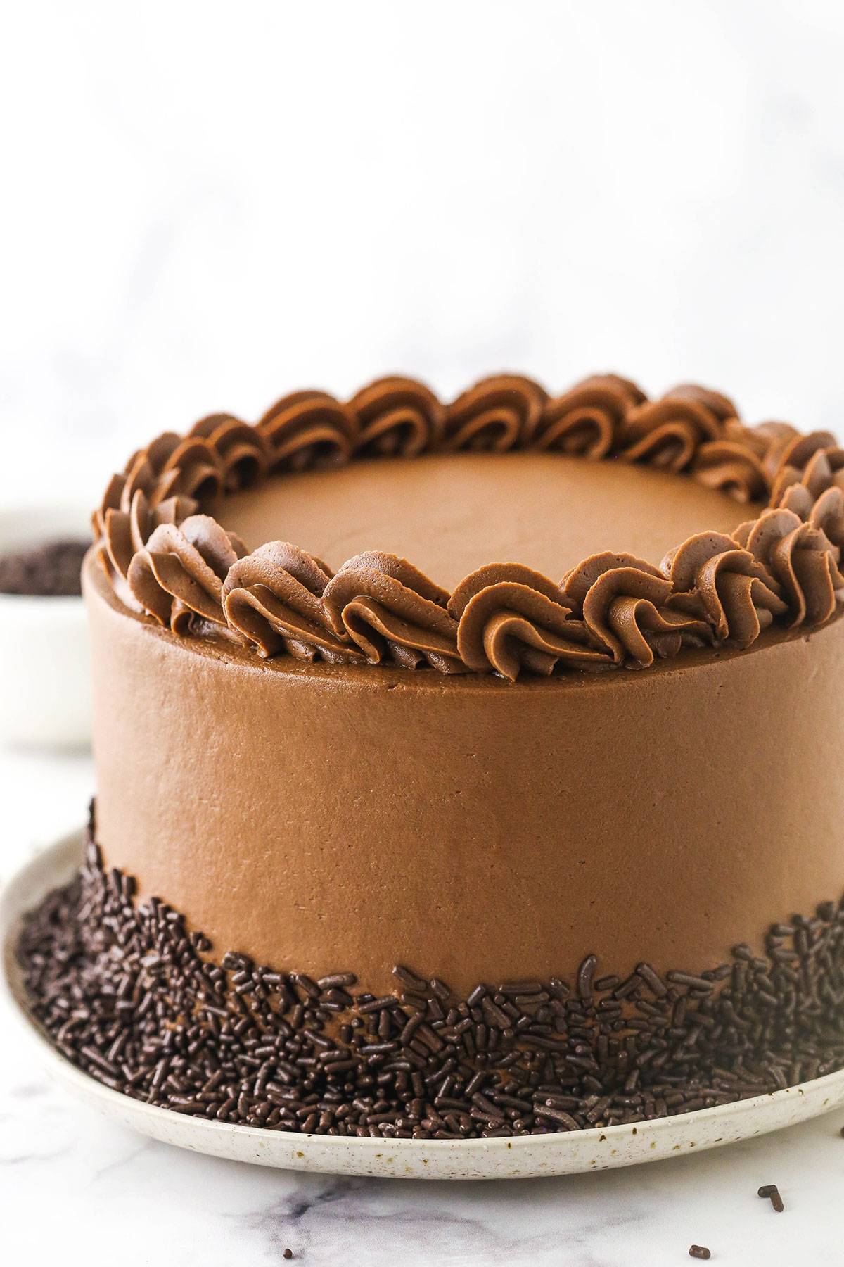 Order NEW 6" Whole Chocolate Buttercream Cake food online from Ny Popcorn store, New York on bringmethat.com