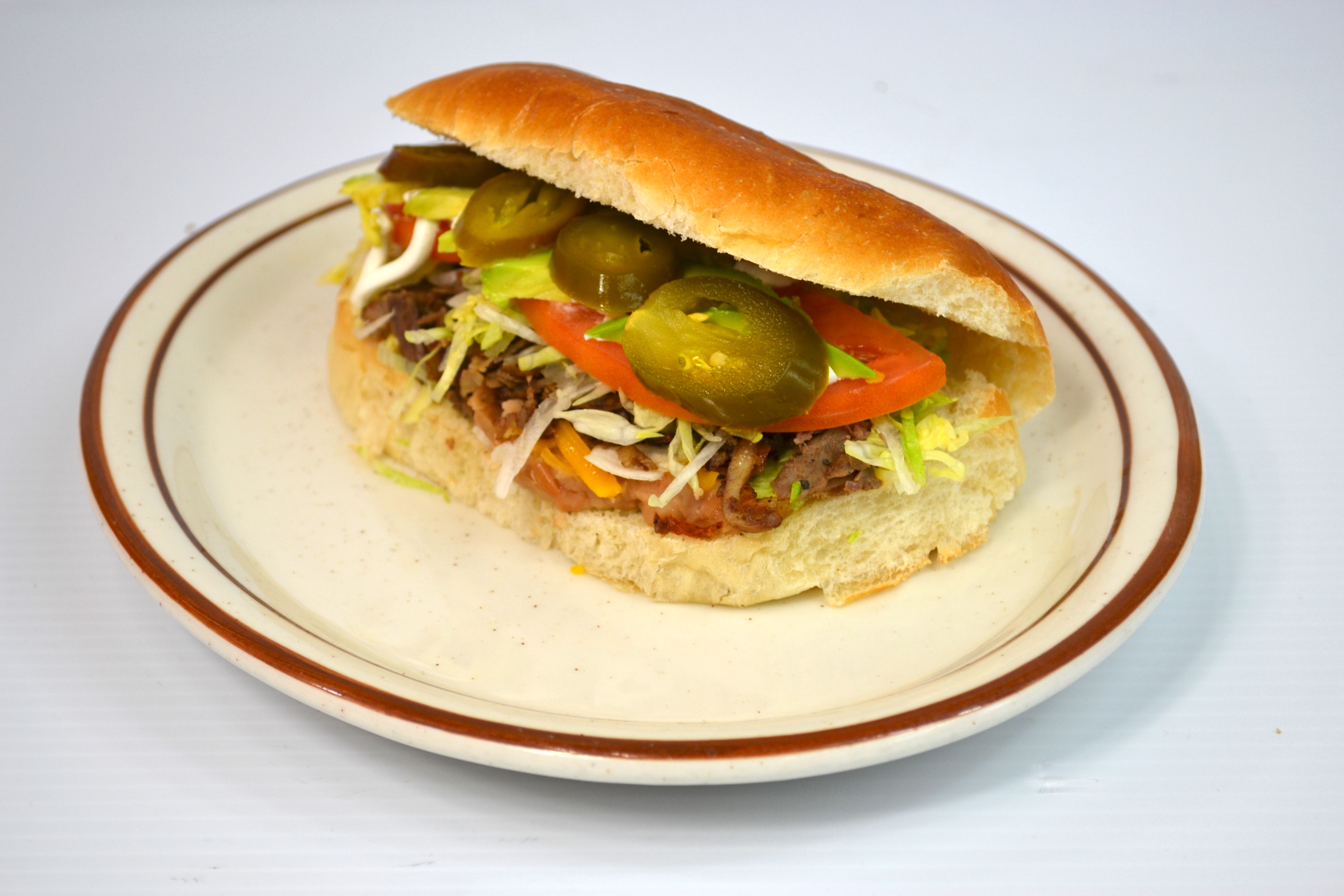 Order Asada Tortas food online from Chelo Burgers store, Cathedral City on bringmethat.com