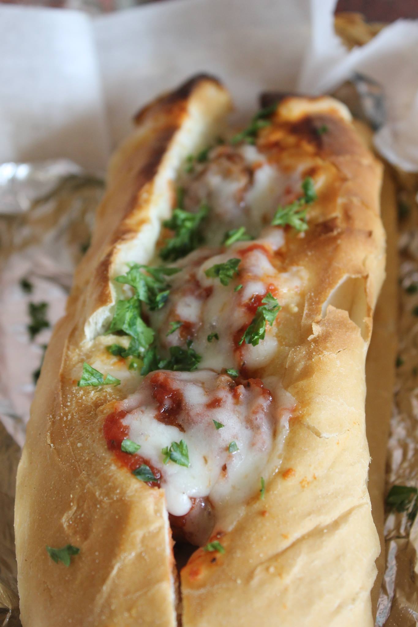 Order Homemade Italian Meatball Parmesan Sub food online from Emilio Brick Oven Pizza store, Sterling on bringmethat.com
