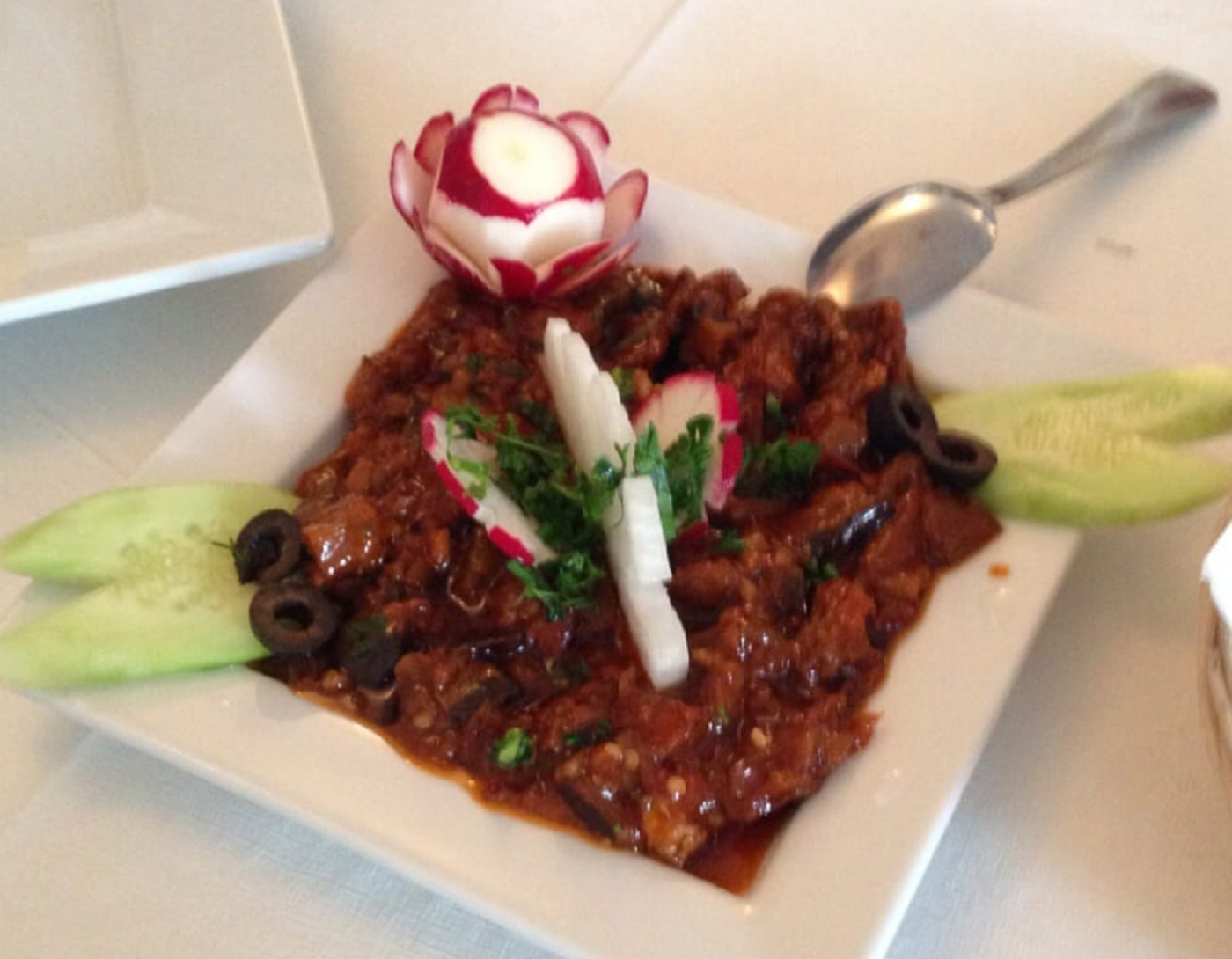 Order Sauced Eggplant food online from The Bosphorus store, Nutley on bringmethat.com