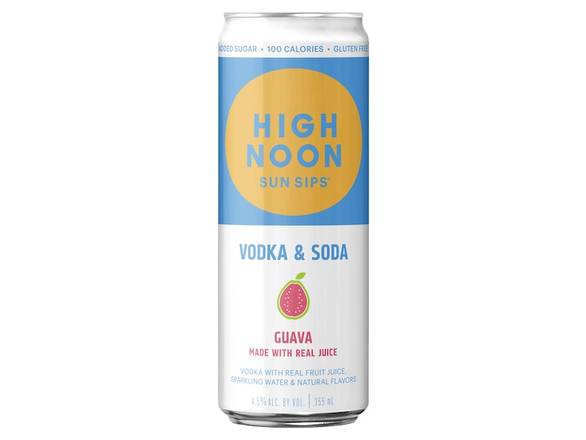 Order High Noon Guava Vodka Hard Seltzer - 4x 12oz Cans food online from Josh Wines & Liquors Inc store, New York on bringmethat.com