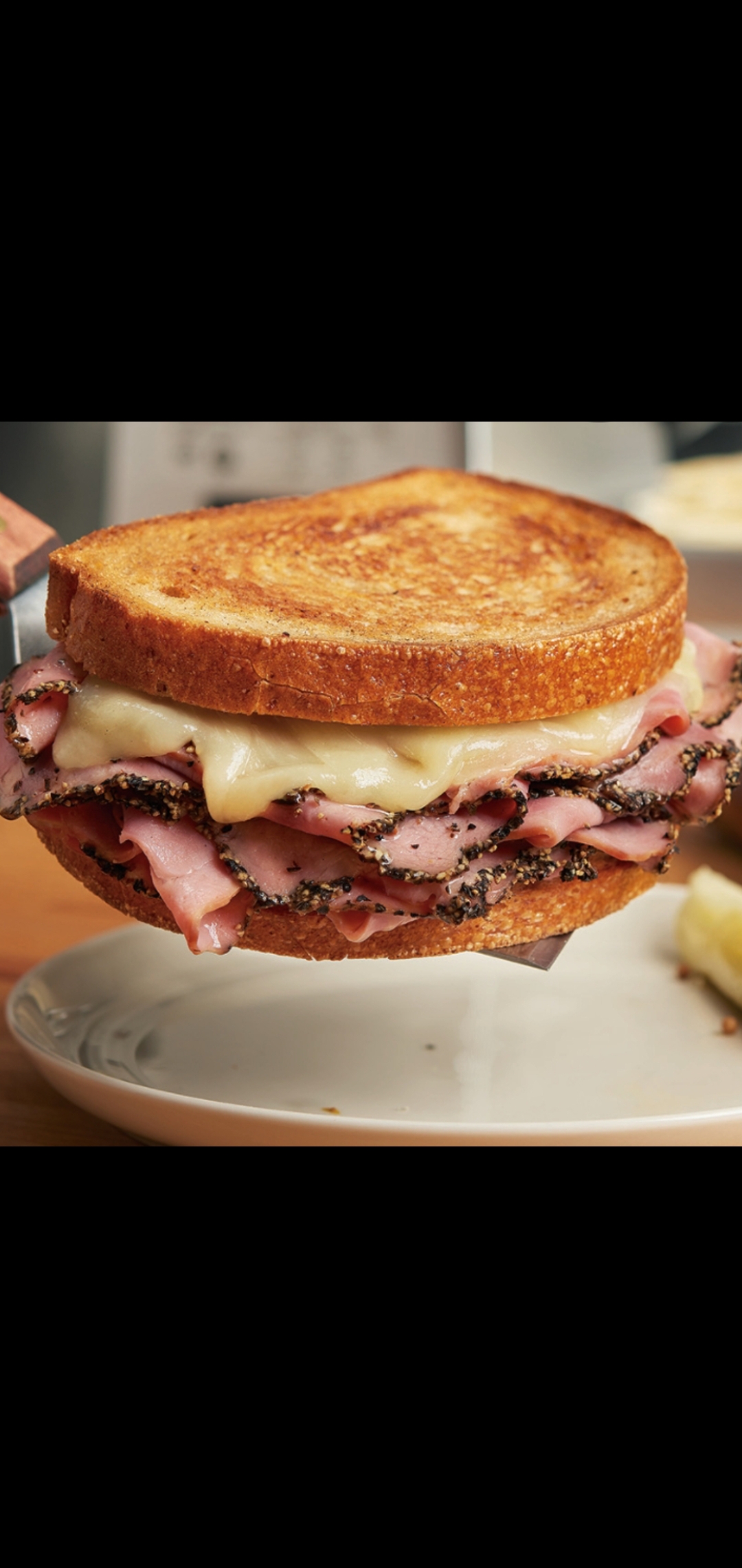 Order Lean Pastrami Melted Cheese Signature Sandwich  food online from American Gourmet Foods Deli store, New York on bringmethat.com