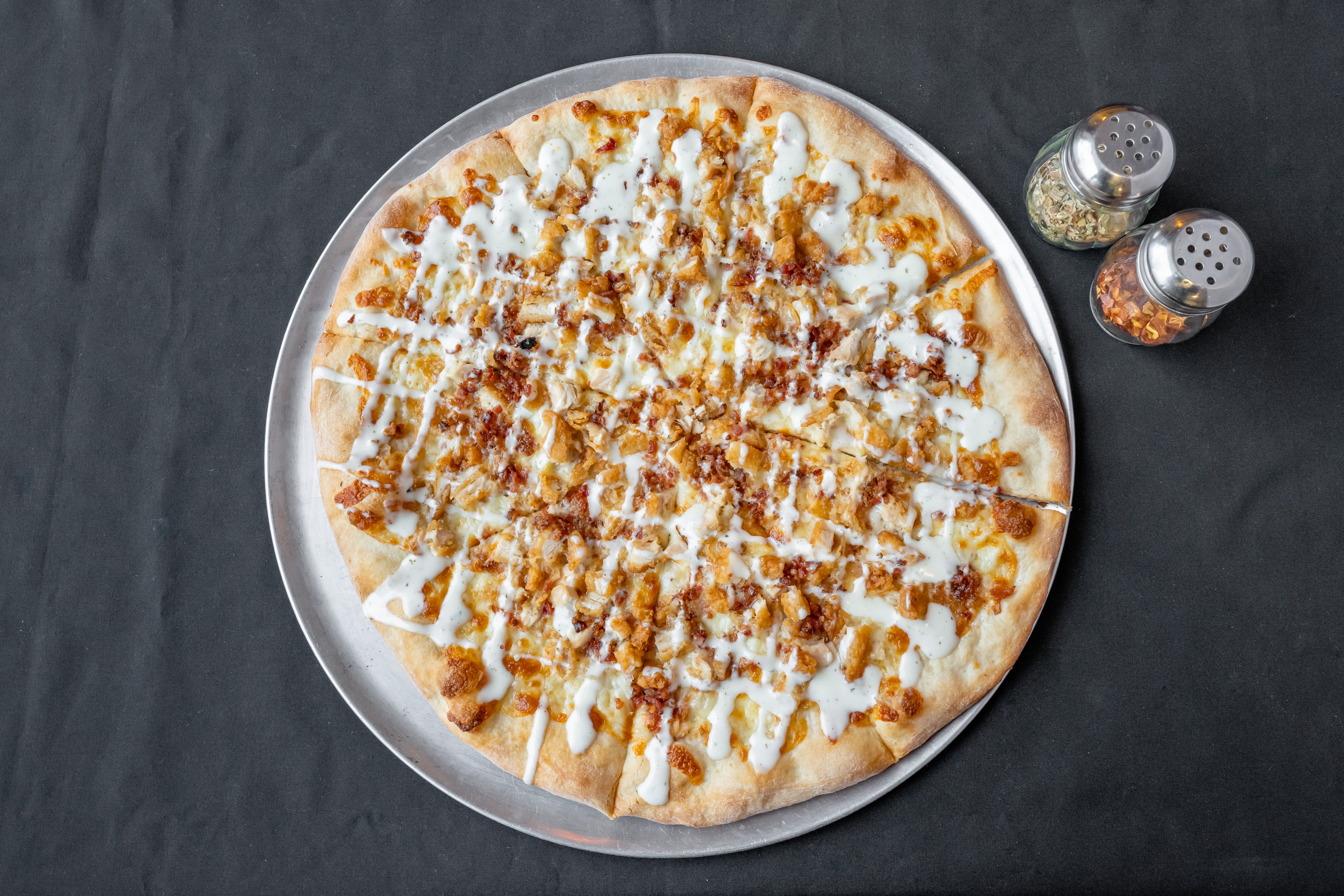 Order Chicken, Bacon & Ranch Pizza - Small 14'' food online from Mario Cafe & Pizzeria store, East Greenville on bringmethat.com