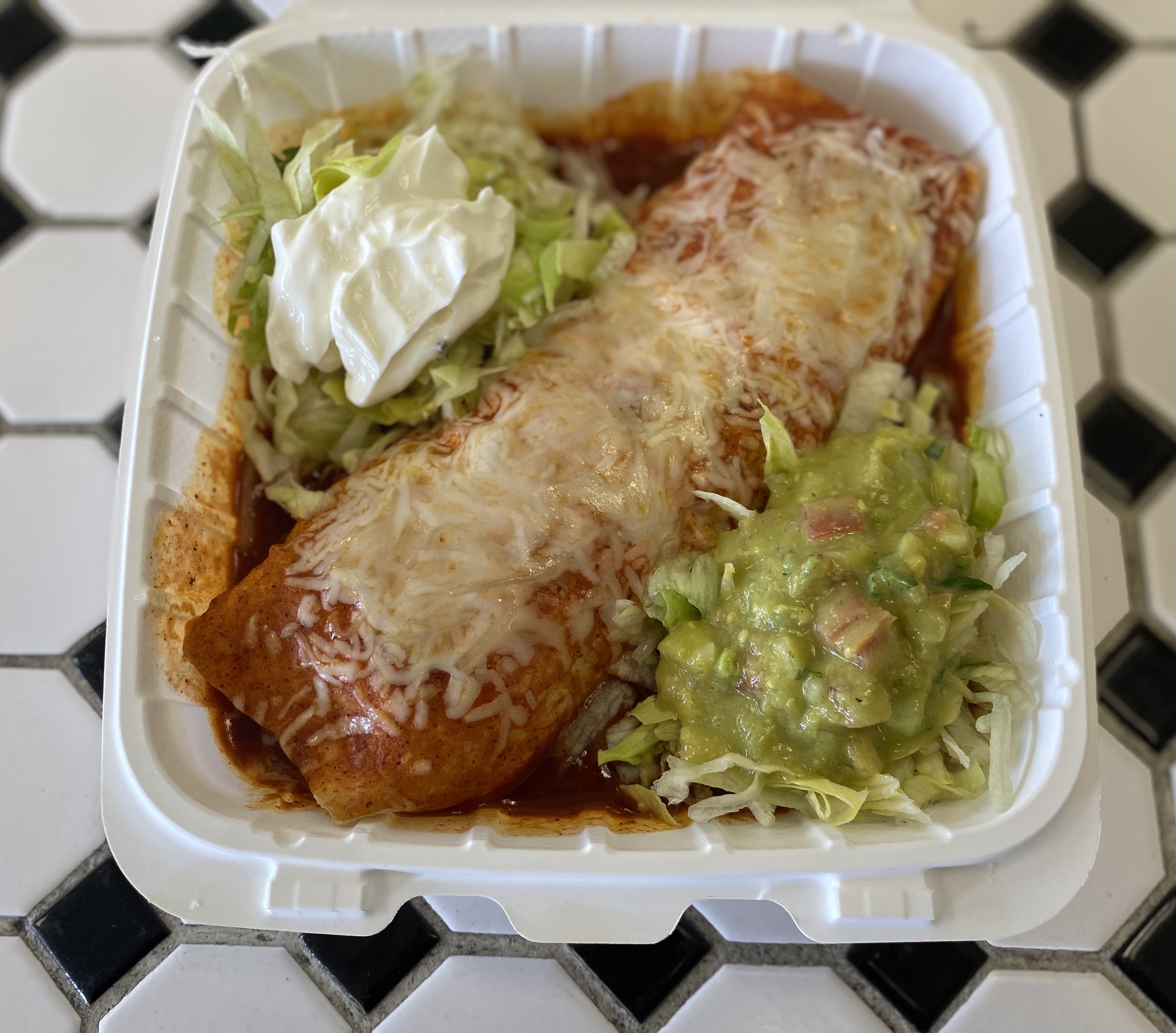 Order Wet Burrito food online from Taqueria La Mexicana store, Long Beach on bringmethat.com