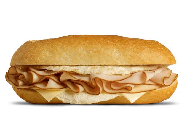 Order Hoagie - Egg White Omelet - Oven Roasted Turkey food online from Wawa 200 store, Chalfont on bringmethat.com